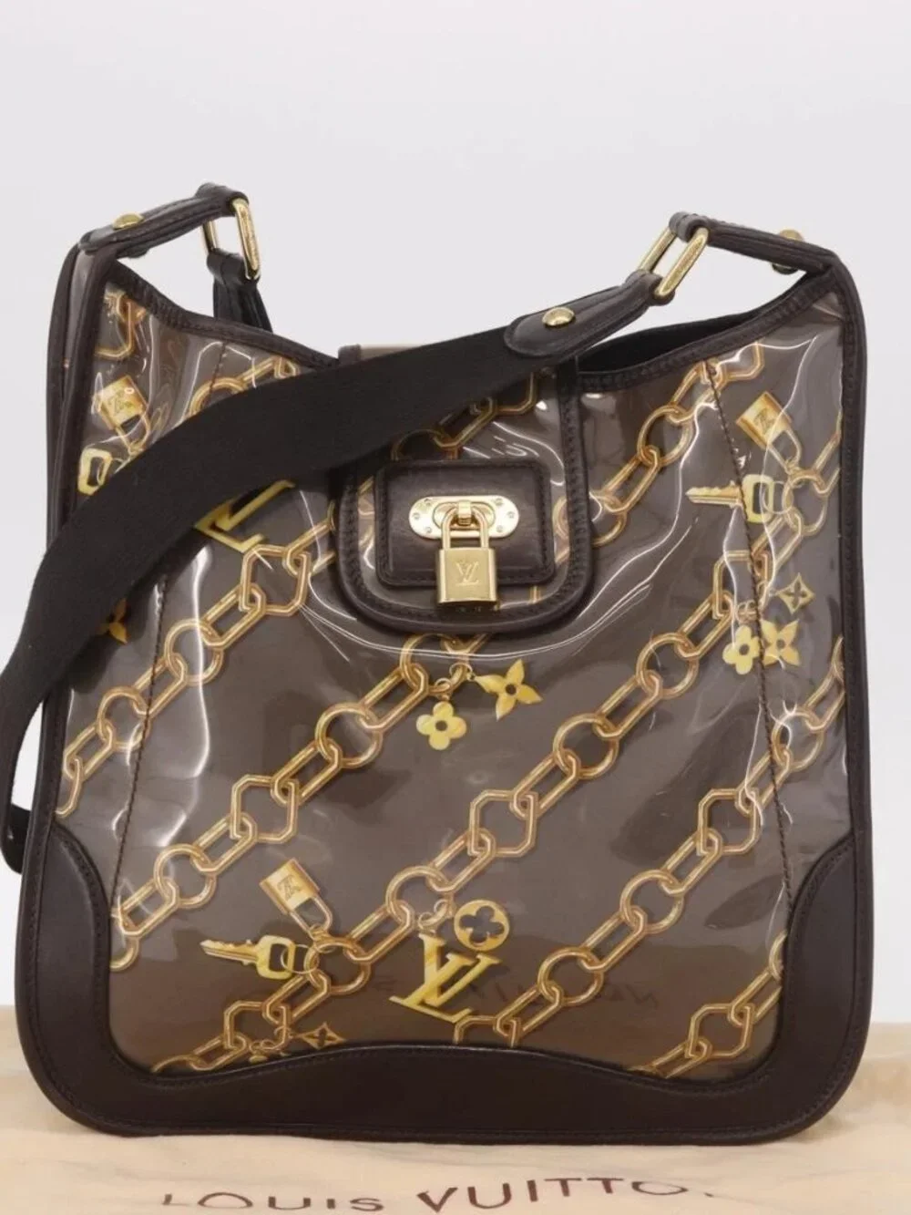 LOUIS VUITTON Monogram Charm Musette Shoulder Bag Brown M95159 LV Auth 188803V